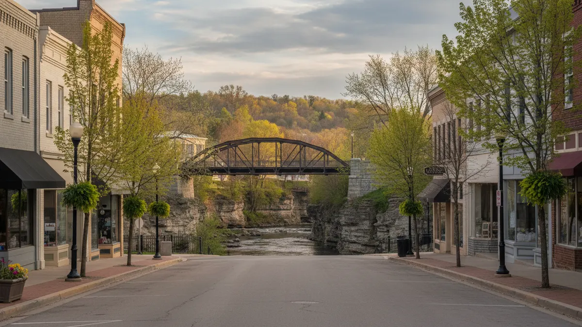 Downtown Grand Ledge, Michigan on Bridge Street